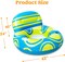 Inflatable Pool Float Lounger - River Tube Floating Chair Sofa with Big Backrest, Blow Up Floaties Lake Raft Lounge with Mesh Bottom Handle Cup Holder Pool Party Toys for Adults (Blue Yellow)